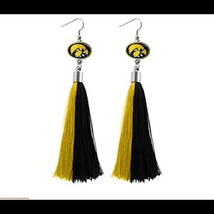 NCAA Iowa Hawkeyes tassel dangle earrings